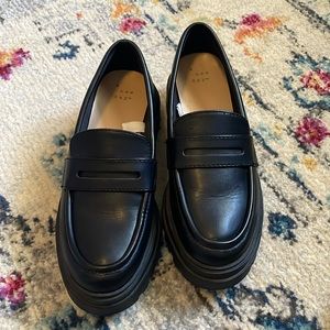 Platform penny loafers